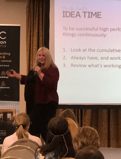 Dr. Jo North speaking at Brand Yorkshire