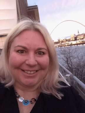 Dr. Jo North selfie by River Tyne, Newcastle-upon-Tyne, UK