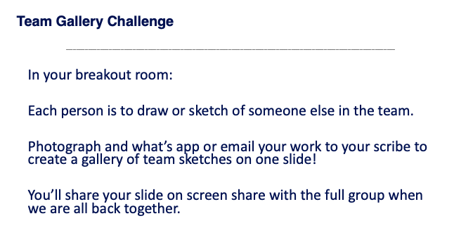 Icebreaker for online meetings team gallery challenge