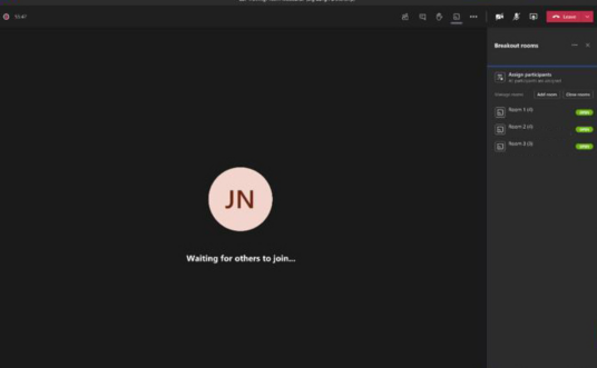 Breakout Rooms in Microsoft Teams 2021